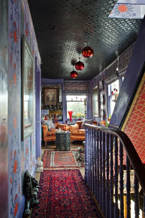 This house looks normal on the outside but it is filled with colours and patterns inside | Metro News Henry Wilson, Indian Interiors, Deco Boheme, Bohemian Interior, Indian Decor, Bohemian Home, Blue Walls, Elle Decor, My New Room