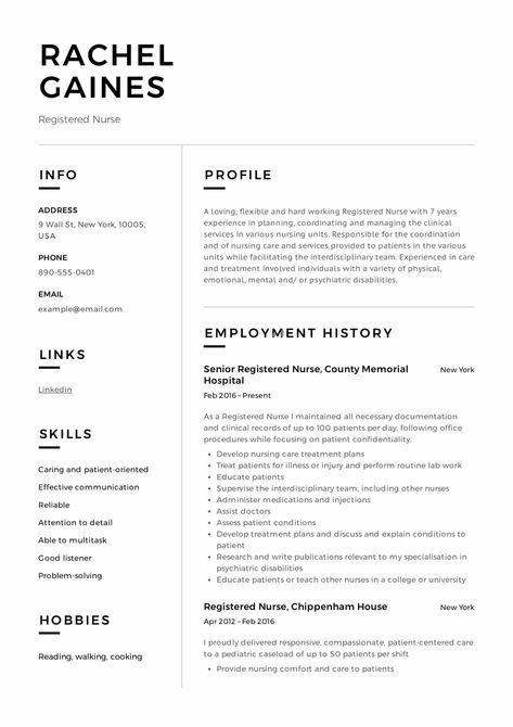 Nursing Resume Examples, Resume Nurse, Nursing Cv, Nurse Resume Template, Cv Design Professional, Registered Nurse Resume, Resume Pdf, Resume Guide, Nurse Resume