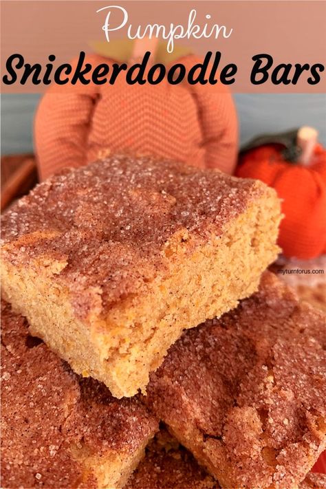 Snickerdoodle Bar, Snickerdoodle Bars Recipe, Pumpkin Blondies Recipe, Snickerdoodle Blondies, Snickerdoodle Bars, Dessert Pumpkin, Pumpkin Snack, Pumpkin Snickerdoodles, Blondies Recipe