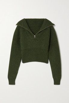 NET-A-PORTER.COM Olive Sweater, Knitwear Trends, Autumn Knitwear, Winter Knitwear, The Attico, Oversized Collar, Embroidered Cardigan, Fashion Buyer, Popular Dresses