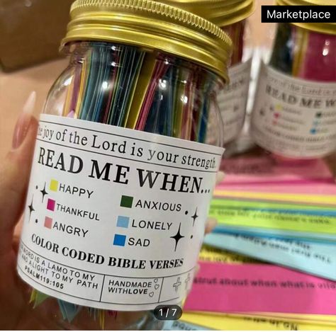 Christian Gift Baskets, Bible Verse Jar, Prayer Jar, Biblical Wisdom, School Prayer, Emotional Needs, Cute Gifts For Friends, Christian Journaling, Psalm 34