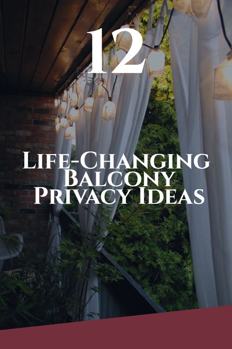 If you're looking for ways to add privacy to your balcony, look no further! From outdoor curtains to bamboo screens, this article will provide you with 12 life-changing balcony privacy ideas that will quickly make your outdoor space more personal and stylish. Keep reading to discover the perfect solution to your balcony woes! Behind Bed Curtains, Bedroom Dark Curtains, Doctor Theme Preschool, Aesthetic Bedroom Dark, Closet Doors Curtains, Curtains And Blinds Together, Curtains Around Bed, Balcony Privacy Ideas, Balcony Blinds