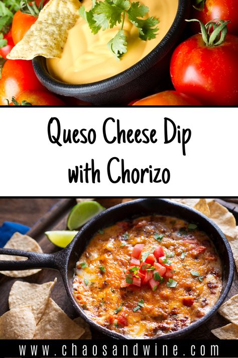 Queso Dip With Chorizo, Queso With Chorizo, Dip With Chorizo, Rotel Cheese, Rotel Cheese Dip, Queso Cheese Dip, Queso Recipe, Rotel Tomatoes, Queso Cheese