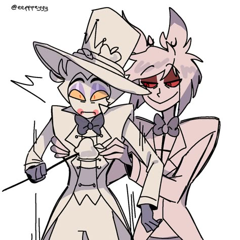 Lucifer And Alastor, Alastor And Lucifer, Lucifer X Alastor, Hazbin Hotel Ships, Adorable Homes Game, Hazbin Hotel Art, Hotel Trivago, Monster Hotel, Alastor Hazbin Hotel