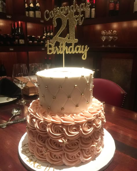 My 21st birthday cake Birthday Cake Two Tier, Cake Two Tier, 21st Bday Ideas, 21st Cake, Sweet 16 Birthday Cake, 21st Birthday Cakes, 21st Birthday Decorations, New Birthday, 16 Birthday Cake