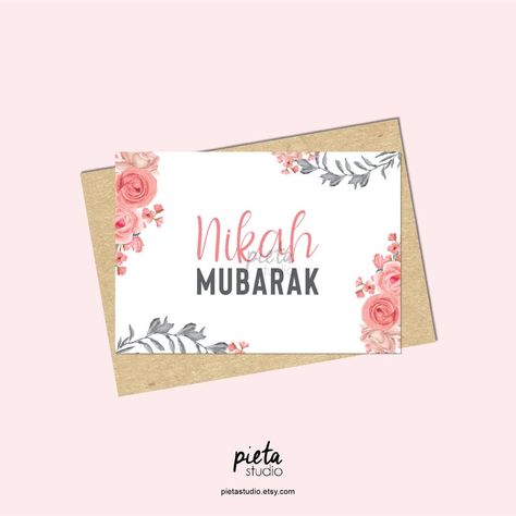 Nikah Mubarak Greeting Card Nikkah Mubarak Digital Printable | Etsy Nikkah Mubarak Wishes, Islamic Save The Date, Nikah Wishes, Nikah Card, Ayah Quotes, Nikah Mubarak, Nikkah Card, Nikkah Mubarak, Wall Frame Decor