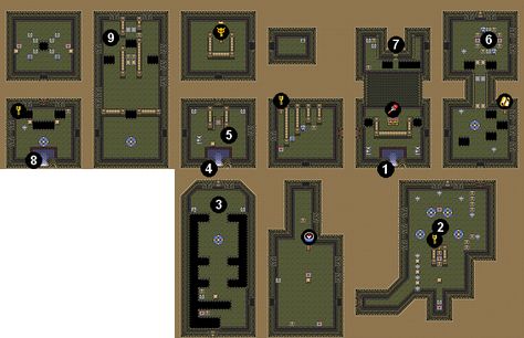 Mike's RPG Center - Zelda: A Link to the Past - Maps - Skull Dungeon Zelda Dungeon Maps, Zelda Dungeon, A Link To The Past, Link To The Past, Dungeon Maps, The Skull, Game Art, Zelda, The Past