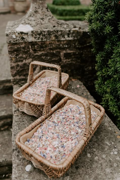 Wicker Basket Confetti, Wedding Confetti Basket, Biodegradable Confetti Wedding, Etsy Pictures, Confetti Basket, Late Summer Garden, Dried Flower Confetti, Asos Wedding Dress, 2023 Vibes