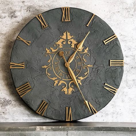 size 60cm wooden material Patina Design, Patina Wall, Clock On The Wall, Giant Clock, 3d Relief Art, Best Wall Clocks, Wood Artwork, Diy Canvas Wall Art, Wall Clock Design