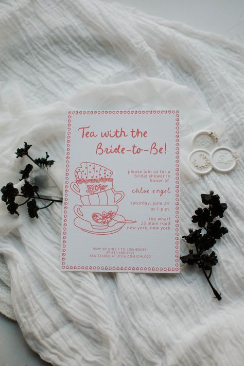 Dive into the realm of enchanting tea parties with our unique Bridal Shower Invitations. With a delightful mix of whimsy and sophistication, these high-quality templates provide you with the perfect start for creating an unforgettable bridal brunch. Let's take a moment to explore the magic that lies within these charming invites! Tea Party Bridesmaid Proposal, Bridal Shower Invitations Tea Party, Vintage Bridal Tea Party Ideas, Tea Brunch Party, High Tea Engagement Party, High Tea Hens Party, High Tea Party Bridal Shower Ideas, Bridal Shower Garden Tea Party, Bridal Shower Afternoon Tea