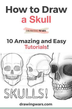 How To Draw A Skull, Skull Drawing Tutorial, Skull Easy, Draw A Skull, Easy Skull Drawings, Cool Skull Drawings, Beginner Drawing Lessons, Sugar Skull Artwork, Skull Realistic