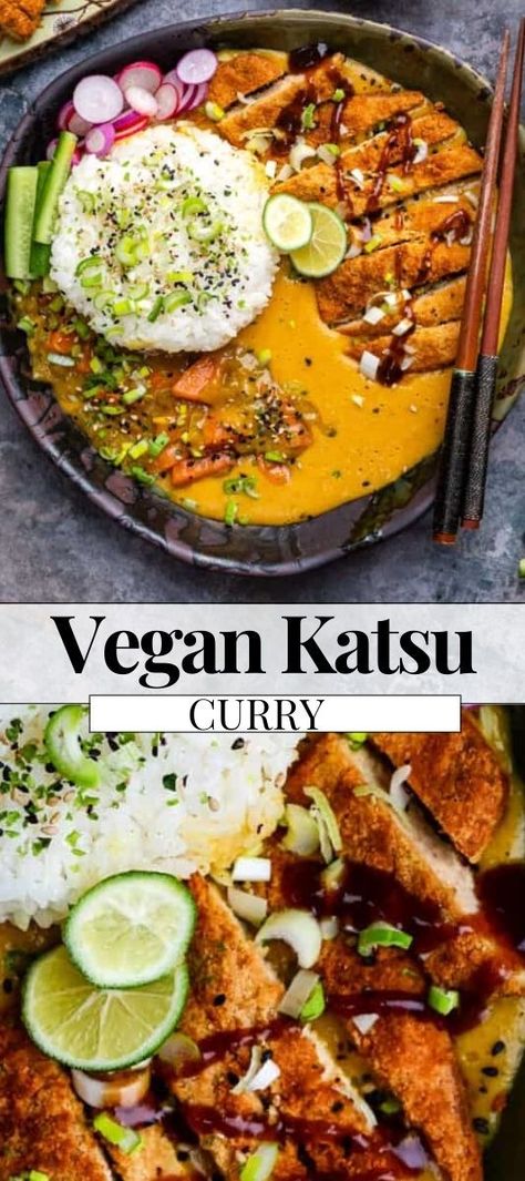 Vegan Fakeaway Recipes, Vegan Fakeaway, Vegan Chicken Burger, Vegan Chicken Katsu, Veggie Katsu Curry, Katsu Tofu Curry, Vegan Japanese Curry Recipe, Curry Burger, Vegetarian Katsu Curry