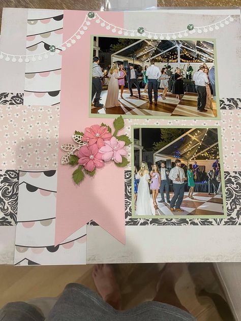 Simple Wedding Scrapbook Pages, Wedding Scrapbook Ideas Layout, Wedding Scrapbook Ideas, Wedding Scrapbook Pages, Wedding Scrapbooking Layouts, Love Scrapbook, Wedding Scrapbook, Simple Wedding, Scrapbook Ideas