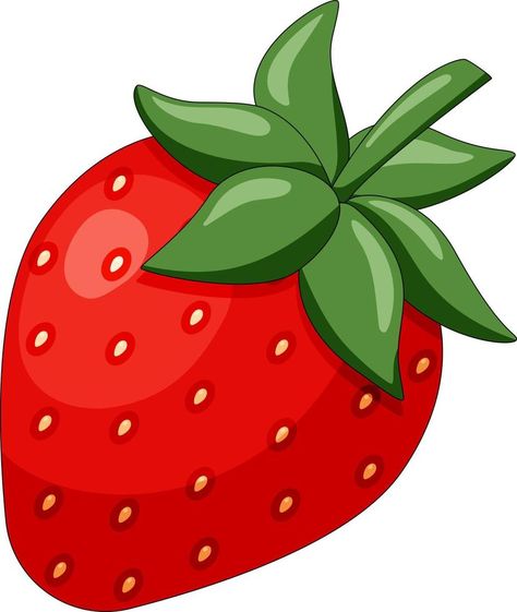 Red whole strawberry vector illustration Picture Of A Strawberry, Strawberry Pictures Image, Strawberry Vector Illustration, Strawberry Cute Drawing, Strawberry Illustration Drawings, Strawberry Drawing Cute, How To Draw Strawberry, Strawberry Animation, Strawberry Illustration Cute