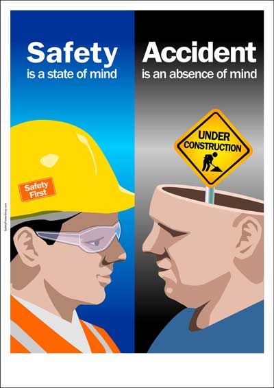 Hse Safety Poster, Industrial Safety Poster Drawing, Safety First Poster, Safety Posters Workplace Ideas, Safety Poster Ideas, Construction Signage, Safety Slogan, Workplace Safety Slogans, Road Safety Poster