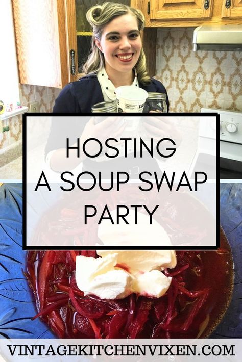 On a chilly day, a soup swap party is a wonderful place to be. When the days are short and it feels like winter will never end, organizing a soup swap party is just the thing to invite warmth and cheer into your home. Learn how to host a soup swap party of your own with these soup swap party ideas! #soupswap #soupswapparty #soup #partyideas #hosting Soup Party Invitations, Swap Party Ideas, Soup Party Ideas, Swap Party Invitation, Soup Swap, Soup Party, Soiree Party, Swap Party, Party Hosting