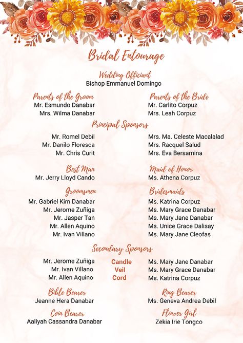 Jerald & Bethany Bridal Entourage Invitation, Reception Program, Visionary Board, Wedding Invitations Examples, Pastel Blue Wedding, Wedding Backgrounds, Wedding Reception Program, Bridal Entourage, Filipiniana Wedding