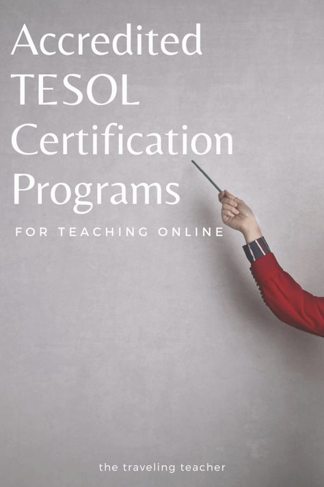 Looking for accredited online TESOL certification programs? This article breaks down the costs, pros and cons, and certification usage of several different online programs. Find the one that works best for you! #tesol #teachingEnglish #teachingonline #teachabroad #tesolcertification Tesol Certification, Business Hacks, Teaching Online, Teach Abroad, Traveling Teacher, Working Remotely, Learn To Run, College Classes, Online Teachers