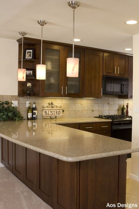 Kitchen Remodel Cost Estimator, Brown Kitchen Cabinets, Painted Kitchen Cabinets Colors, Kitchen Remodel Cost, Kabinet Dapur, Brown Cabinets, Diy Kitchen Remodel, Brown Kitchens, Popular Kitchens