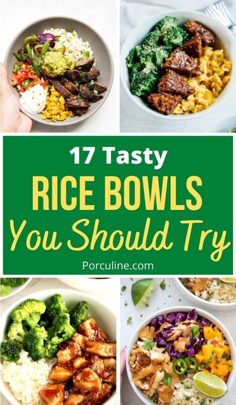 What To Make For Lunch, Rice Bowl Recipes, Rice Bowls Healthy, Power Bowl Recipe, Satisfying Meals, Healthy Bowls Recipes, Delicious Rice, Healthy Rice, Rice Bowls Recipes