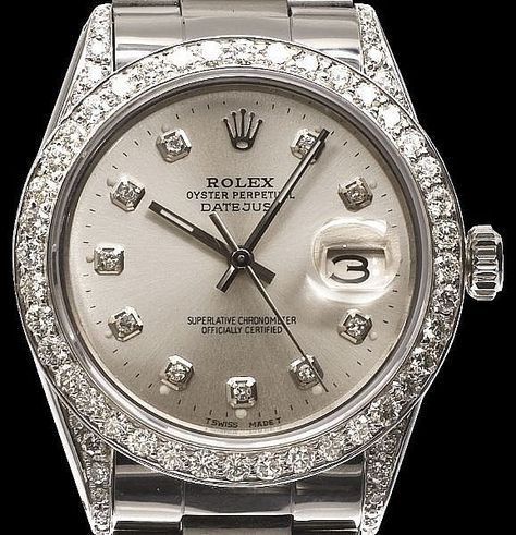 Rolex Datejust Plata, ¿No podia tener ningun modelo sin piedrecitas? Bueno, vale. Resignación. Rolex Diamond Watch, Rolex Diamond, Watches Rolex, Swiss Army Watches, Rolex Watches For Men, New Rolex, Rolex Watch, Beautiful Watches, Women's Watch