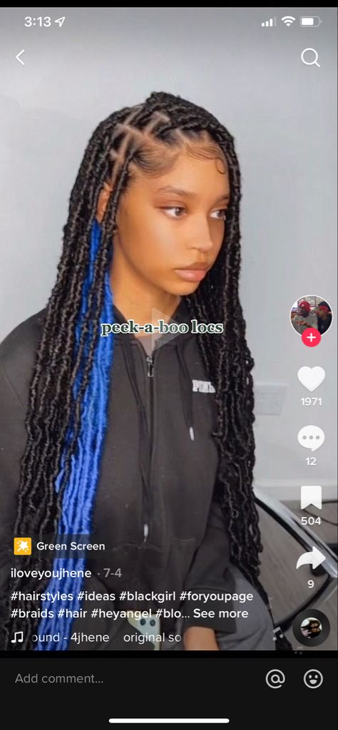 Peek A Boo Soft Locs, Blue And Black Peekaboo Soft Locs, Black And Pink Peekaboo Soft Locs, Soft Locs Peek A Boo, Soft Locs Peak A Boo, Peek A Boo Locs, Peekaboo Soft Locs, Styles Faux Locs, Locs Hair Styles