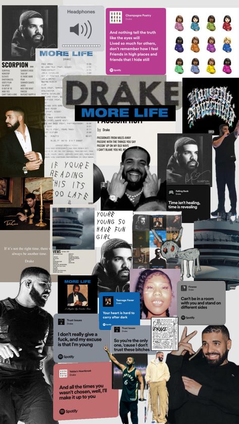 Drake Homescreen, Drake Collage, Drake Playlist, Drake Wallpaper, Drakes Album, Champagne Papi, Drake Photos, Drizzy Drake, Drake Drizzy