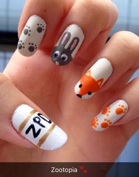 Zootopia Nail art Zootopia Nails, Zootopia Party, Party Nail Art, Disney Makeup, Nail Art Disney, Disney Nails, Art Disney, Zootopia, Disney Pins