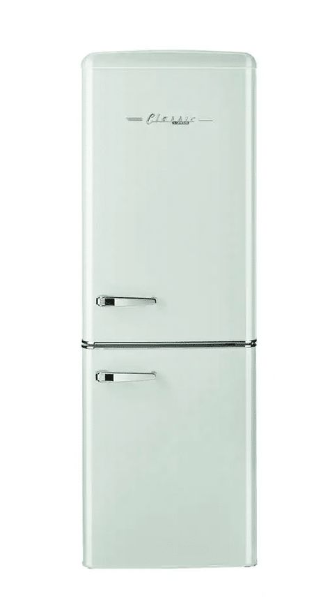 I get giddy whenever I walk into a kitchen with a Smeg retro refrigerator. They are the Daddy of retro fridges on the market but hot dang, they are pricey. When renovating the kitchen in our Whimsy Homes cabin, I knew I wanted to put a cute retro fridge in there. I went on a deep dive researching the coolest Smeg Fridge alternatives for all my retro loving babes who don't want to drop $3-4 grand on a fridge. Smeg Appliances Refrigerators, Vintage Look Refrigerator, Industrial Refrigerator In Kitchen, Smeg Kitchenette, Retro Fridge Kitchen Ideas, Small Retro Fridge, Vintage Refrigerator Kitchen, Kitchen With Retro Fridge, Vintage Fridge In Kitchen