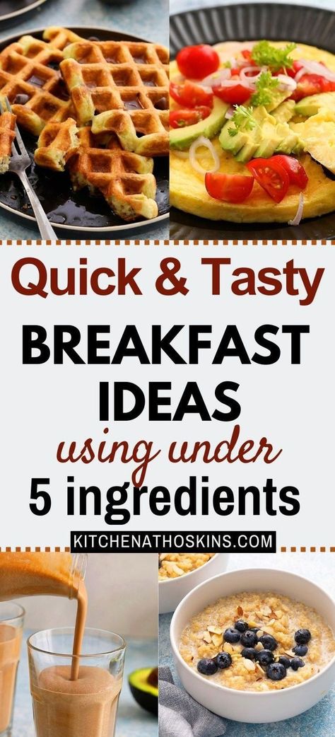 Discover a collection of breakfast recipes with 5 ingredients or less that are easy ideal for busy mornings for kids before school. You will find ideas like healthy breakfast smoothies, pancake muffins and air fryer breakfast dishes. Get the best 5 ingredient breakfast recipes at kitchenathoskins.com. 5 Ingredient Breakfast, Summer Dishes Recipes, Almond Flour Banana Pancakes, Quick Brunch, Air Fryer Breakfast, Kid Friendly Breakfasts, 5 Ingredients Or Less, Coconut Chia Pudding, Pancake Muffins