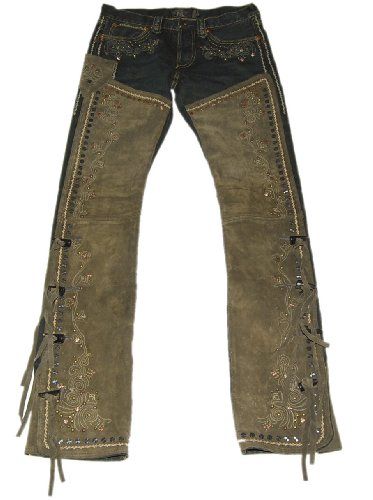 Western Equestrian, Cowgirl Jeans, Double Rl, Estilo Country, Concept Clothing, Ralph Lauren Leather, Studded Jeans, Jean Pants, Women's Chaps