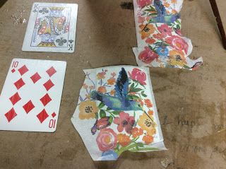 Fresh Vintage by Lisa S: Altered Playing Cards- Mini Notebook / Tags Crafts With A Deck Of Cards, Playing Card Upcycle, Altered Playing Cards, Altered Playing Cards Ideas, Playing Card Notebook, Playing Card Junk Journal, Art From Recycled Materials, Playing Card Crafts, Playing Cards Art