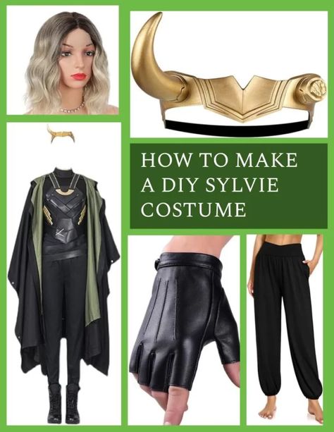 Sylvie Costume for LOKI Cosplay! Fun Marvel costume for women! Lady Loki Costume Diy, Diy Sylvie Costume, Easy Loki Costume, Sylvie Halloween Costume, Loki And Sylvie Costume, Sylvie Loki Costume, Loki Costume Female Diy, Loki Halloween Costume Women, Diy Loki Costume