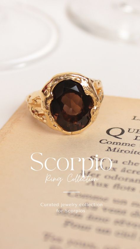 Discover meaningful, best gemstones, rings and jewelry for the Scorpio energy. Scorpio Ring, Scorpio Energy, Gemstones Rings, Scorpio Gifts, Sagittarius Gifts, Goddess Of The Sea, Sagittarius Love, The Scorpio, Eye Of Ra