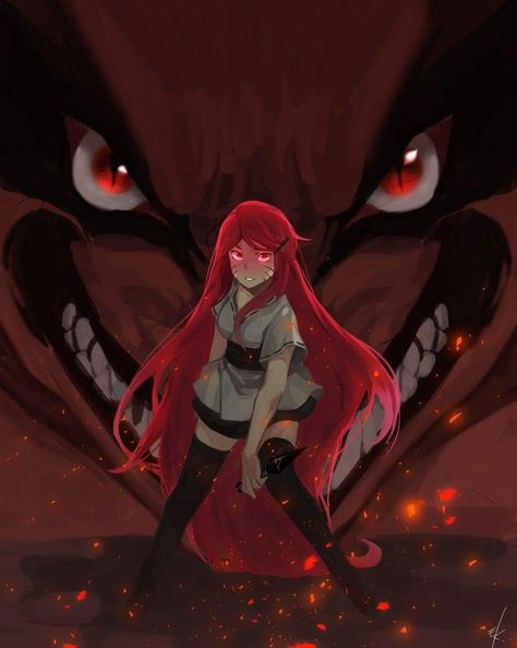 Kushina Uzumaki and Kurama Beautiful Fanart ❤️❤️❤️ Naruto And Kushina, Kurama Naruto, Naruto Oc Characters, Naruto Teams, Naruto Images, Kushina Uzumaki, Naruko Uzumaki, Naruto Fan Art, Naruto Shippuden Characters