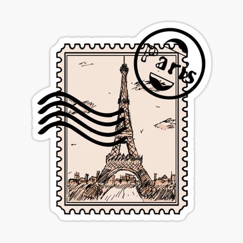 Paris Stamp, Wanderlust Stickers, Seni Resin, طوابع بريد, طابع بريدي, Etiquette Vintage, Tumblr Stickers, Scrapbook Stickers Printable, Travel Stickers