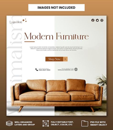 Minimal Ads Design, Interior Post Design, Furniture Ads Social Media, Furniture Ads Design, Sofa Ads, Furniture Social Media Post Design, Furniture Poster Design, Furniture Sale Poster, Furniture Instagram Post