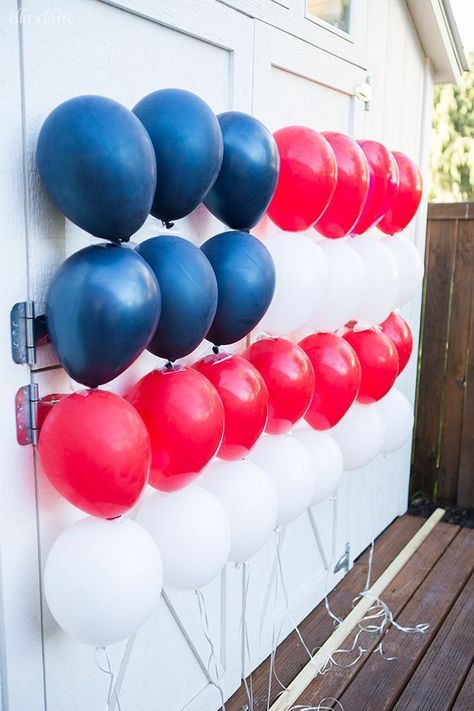 Memorial Day Cookout Decorations, American Flag Birthday Party, Memorial Day Bbq Decorations, Memorial Day Pool Party Ideas, Usa Party Decorations, Fourth Of July Party Decor, 4th Of July Party Decor, 4th Of July Party Ideas Decorations, 4th Of July Pool Party Ideas