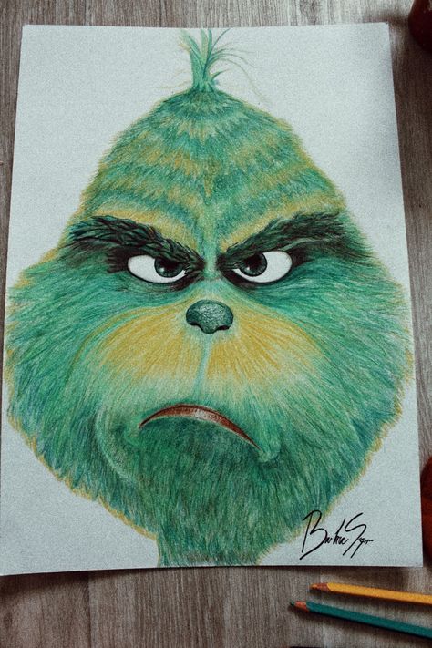 Grinch Drawing Art, Christmas Drawing Ideas Pencil, Creative Art Drawings, Grinch Wallpaper, Drawing Ideas Pencil, Grinch Drawing, Christmas Drawing Ideas, Mr Grinch, Watercolor Christmas Tree