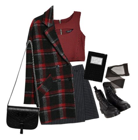 "hourglass" by junk-food ❤ liked on Polyvore featuring MANGO, A.P.C., Dr. Martens, women's clothing, women, female, woman, misses and juniors 2014 Tumblr, Red Outfit, Popular Items, Elegant Outfit, Junk Food, Preppy Style, Passion For Fashion, A P, Aesthetic Clothes