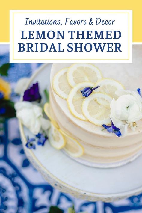 Looking for bridal shower ideas? If you choose a theme, it’ll make it easier to pull everything together, from your invitations to your favors. Most popular theme: Lemons! You can choose your decor with lemon colors and shapes. Plus, you can brighten up your menu with lemon flavors. Your guests will love lemon pasta, cakes and cocktails. Don’t forget a lemon themed favor and your shower will be a hit! See lemon themed bridal shower invitations, decor, menus, games, and activities. Bridal Shower Ideas Favors, Lemon Themed Bridal Shower Ideas, Blue Bridal Shower Themes, Themed Bridal Shower Ideas, Lemon Themed Wedding, Lemon Sweets, She Found Her Main Squeeze, Found Her Main Squeeze, Lemon Themed Bridal Shower