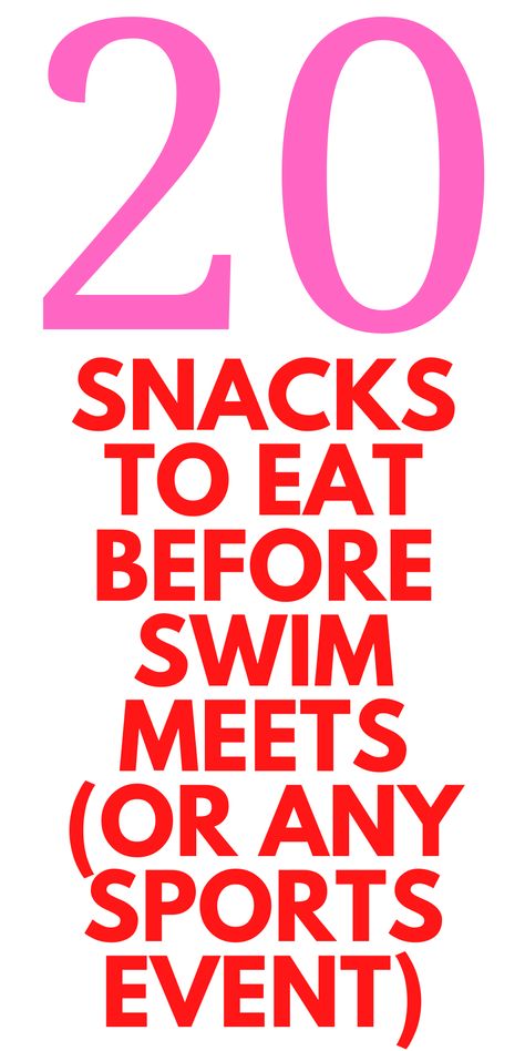 Breakfast For Swimmers, Swimming Snacks, Swim Meet Hairstyles, Swim Meet Snacks Ideas, Swimmer Snacks, Healthy Swimmer Meals, Swim Team Snack Ideas, Pre Swim Meet Meals, Meals For Swimmers Diet