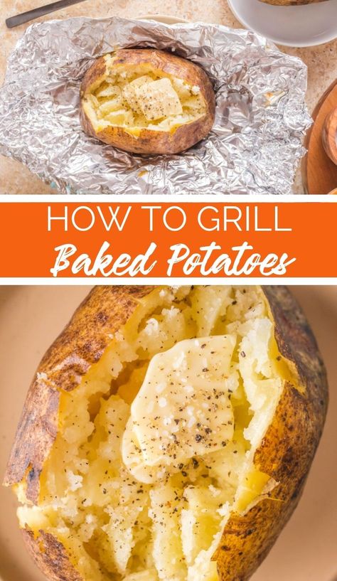 Fluffy Potatoes, Grilled Baked Potatoes, Southern Comfort Recipes, Camp Fires, Comfort Recipes, Grilled Recipes, Gourmet Grilling, Vegetarian Crockpot Recipes, Fresh Meals