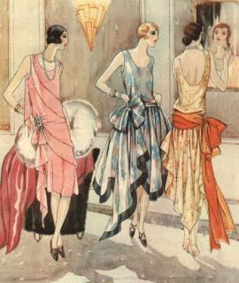 1920s Evening Gowns, 1920s Evening Dress, Style Année 20, 1920s Women, 1920 Fashion, Dress History, Fashion Illustration Vintage, Three Women, K Fashion