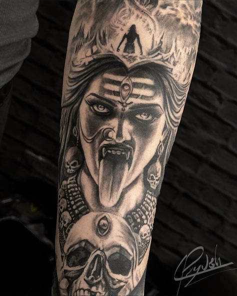 Goddess kali tattoo 🕉️ #tattoo #tattooist #kalitattoo #tattooart #goddesskalitattoo #tattooideas #tattoostyle #realismtattoo #realistictattoo Kali Maa Tattoo Design, Maa Kali Tattoo Design, Devi Tattoo, Goddess Kali Tattoo, Choice Tattoo, Cali Tattoo, Maa Tattoo Designs, Maa Tattoo, Kali Tattoo