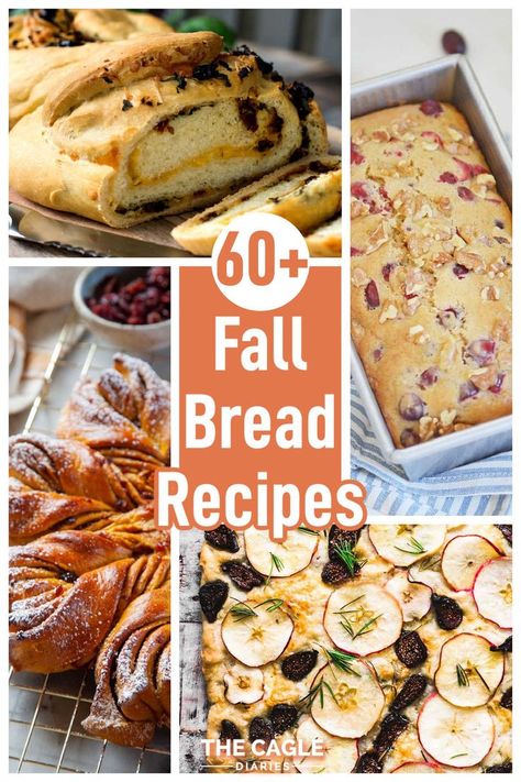 Autumn Bread, Fall Bread, Fall Bread Recipes, Butternut Squash Bread, Homemade Bread Recipes, Cranberry Walnut Bread, Thanksgiving Bread, Home Made Bread, Applesauce Bread