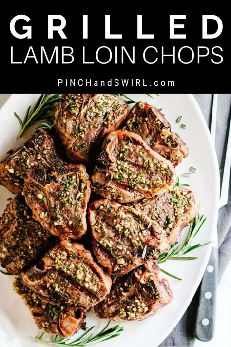 Marinade For Lamb Chops Recipe, Grilled Lamb Chops Marinade, Lamb Chop Marinade, Lamb Loin Recipes, Grilled Lamb Recipes, Lamb Loin Chop Recipes, Lamb Chops Marinade, Garlic Lamb Chops, Grilled Lamb Chop Recipes