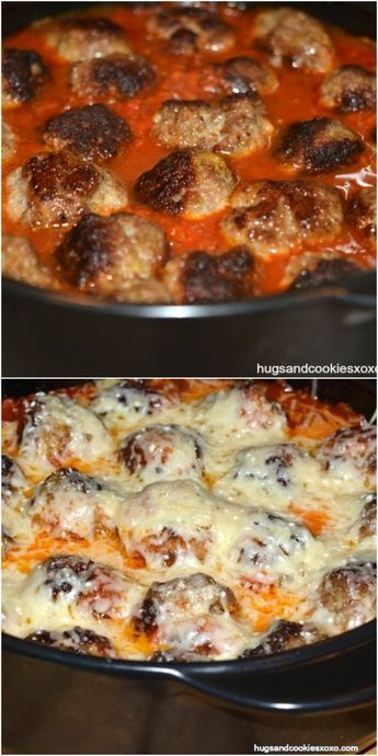 Outrageous Meatball Parm ~ An easy and delicious idea to make those usual meatballs taste like a whole new dish. Meatball Parm, Meat Ideas, Hamburger Dishes, Chef Boyardee, Foods Ideas, Pampered Chef Recipes, Pot Dinners, Easy Dishes, Meatball Recipes