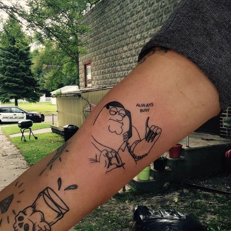 Peter Griffin Tattoo, Griffin Tattoo, Italy Tattoo, Peter Griffin, Spine Tattoos For Women, E Tattoo, Nail Tattoo, Spine Tattoos, Next Stop