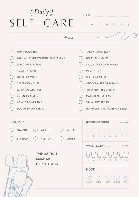 Do you feel like you're always rushing from one thing to the next? Do you ever feel like you're neglecting your own needs? If so, it's time to start practicing self-care!

This 5-minute daily self-care planner is a simple and effective way to improve your mental health. It includes a variety of activities that will help you relax, de-stress, and take care of yourself.

Start your journey to bet Everyday Schedule Daily Routines, Easy Daily Routine, Self-care Routine List, Productive Daily Routine Schedule, Daily Routine Schedule For Women, Stationary List, Productive Schedule, Daily Routine Schedule, Before Bed Workout